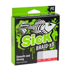 Plecionka BERKLEY Sick Braid 8 Red 150m - 0.08mm - 6kg - obrazek 4