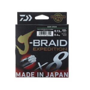 Plecionka Daiwa J-Braid Expedition X8E 0.20mm / 150mm / Dark Green - obrazek 3