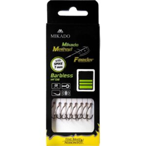 Przypon MIKADO Method Feeder z igłą - hak bez zadziora nr 8 / plecionka 0.14mm / 10 cm / op. 8szt. - obrazek 3