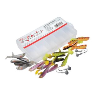 Zestaw Berkley Pulse Shad Box Mix 11cm - 12szt. + 4 główki - obrazek 3