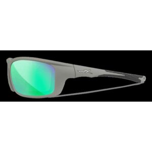 Okulary polaryzacyjne Wiley X - GRID Captivate Green Mirror Matte Cool Grey Frame - obrazek 4