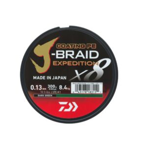 Plecionka Daiwa J-Braid Expedition X8E 0.18mm / 150mm / Dark Green - obrazek 4