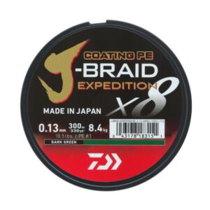 Plecionka Daiwa J-Braid Expedition X8E 0.20mm / 150mm / Dark Green - obrazek 4