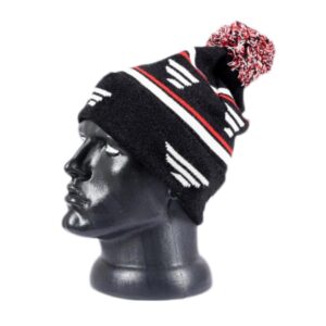 Czapka zimowa Favorite Red Pompon 58 / Czarna - obrazek 1