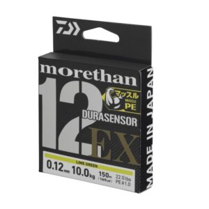 Plecionka Daiwa Morethan DURASENSOR 12 EX+Si3 /0.06mm /150m/Lime Green - obrazek 1