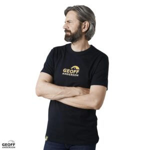 T-shirt Geoff Anderson Organic Tee Black Orange Chest rozm. M - obrazek 4