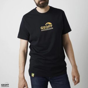 T-shirt Geoff Anderson Organic Tee Black Orange Chest rozm. M - obrazek 5