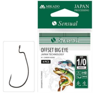 Haczyki Mikado  SENSUAL - OFFSET BIG EYE Nr. 4 BN - torebka 5szt - obrazek 4