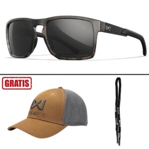 Okulary Wiley X - Apex Captivate Polarized Black Mirror Lenses with Matte Tortoise Brown Frame - obrazek 2