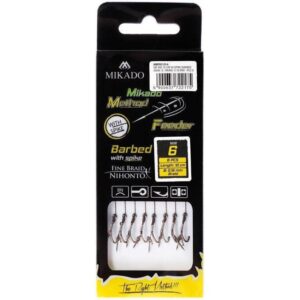 Przypon MIKADO Method Feeder - Z IGŁĄ - hak z zadziorem nr 12 DB / plecionka: 0.12mm/10cm - op.8szt. - obrazek 2