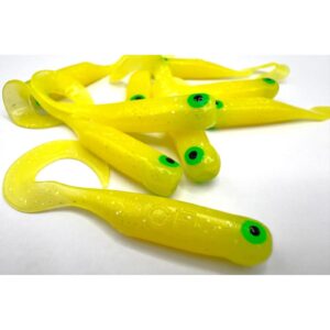 Przynęta Great Fish GF1 Twister - 4.9cm - 0.9g - Yellow - Rybny - 10szt. - obrazek 2