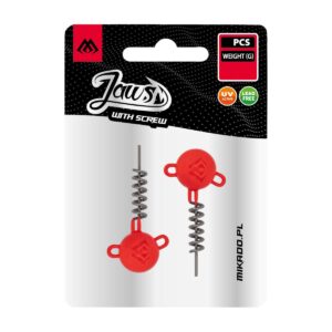 Główki z wkrętem Mikado Jaws UV Pomarańczowe - 15g - 2szt. - obrazek 2