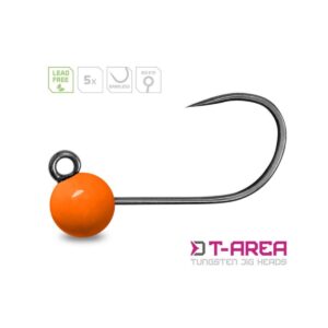 Główka jigowa wolframowa Delphin T-AREA BL / 5.5mm / 1.5g / #4 / 5 szt. - Fluo Pomarańczowy - obrazek 2