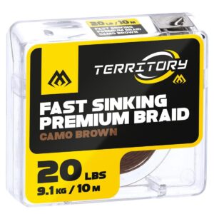 Plecionka przyponowa MIKADO Fast Sinking Premium Braid (CAMO BROWN) 20LB 10M - op. 1szt - obrazek 3