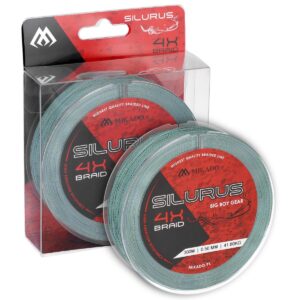 Plecionka Mikado SILURUS 4 X BRAID 0,35mm | 33,40kg | 300m| zielona - obrazek 1