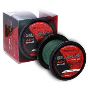 Plecionka Mikado SILURUS 4 X BRAID 0,40mm | 34,90kg | 600m| zielon - obrazek 3