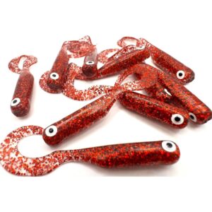 Przynęta Great Fish GF1 Twister - 4.9cm - 0.9g - Glitter Red - Bezzapachowy - 10szt. - obrazek 3