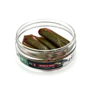 Guma Great Fish GF1 Ripper 7cm | Motor Oil Green | Bezzapachowy | 6 szt. - obrazek 3