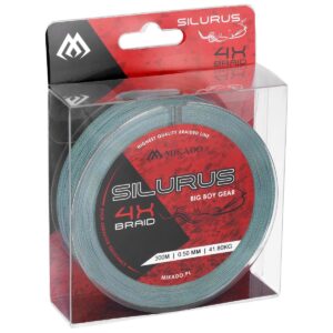 Plecionka Mikado SILURUS 4 X BRAID 0,45mm | 37,40kg | 300m| zielona - obrazek 4