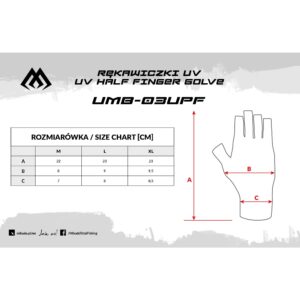 Rekawiczki z filtrem UPF Mikado - rozm. L - obrazek 3
