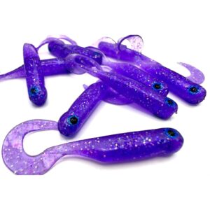 Przynęta Great Fish GF1 Twister - 4.9cm - 0.9g - Glitter Light Purple - Bezzapachowy - 10szt. - obrazek 3