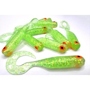 Przynęta Great Fish GF1 Twister - 4.9cm - 0.9g - Glitter Light Green - Krewetkowy - 10szt. - obrazek 3