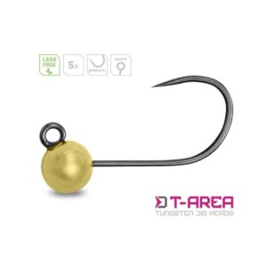 Główka jigowa wolframowa Delphin T-AREA BL / 5.5mm / 1.5g / #4 / 5 szt. - Złoty - obrazek 3