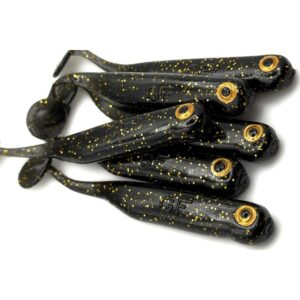 Guma Great Fish GF1 Ripper 7cm | Black & Gold | Bezzapachowy | 6 szt. | Typ Od Ryb Special Edition - obrazek 3