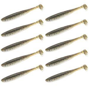 Guma Keitech Easy Shiner 3" | 7,6cm | #414 Green Pumpkin PP Shad | 10 szt. - obrazek 1