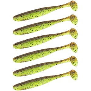 Guma Keitech Easy Shiner 4.5" | 11,43cm | #401 Green Pumpkin Chartreuse | 6 szt. - obrazek 1