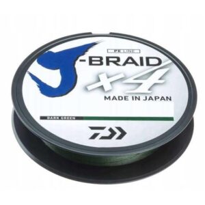 Plecionka Daiwa J-Braid X4E 0.13mm | 135m | dark green - obrazek 1