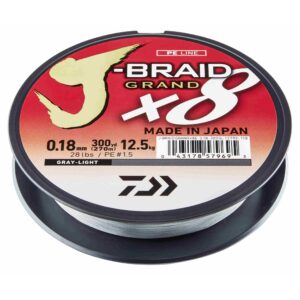 Plecionka Daiwa J-Braid Grand X8 0.22mm | 135m | Gray-Light - obrazek 1