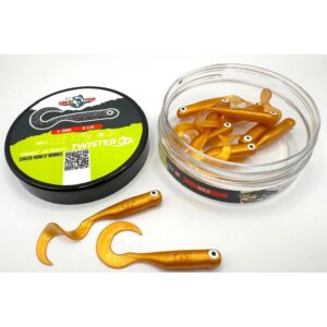 Przynęta Great Fish GF1 Twister - 4.9cm - 0.9g - Gold - Krewetkowy - 10szt. - obrazek 4