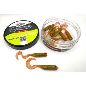 Przynęta Great Fish GF1 Twister - 4.9cm - 0.9g - Motor Oil Green - Rybny - 10szt. - obrazek 4